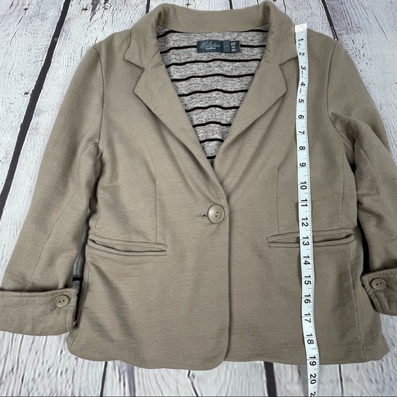COSTA BLANCA women's taupe 2-pocket cotton blazer, size S - Picture 11 of 13